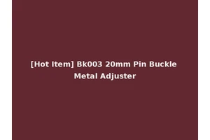 [Hot Item] Bk003 20mm Pin Buckle Metal Adjuster