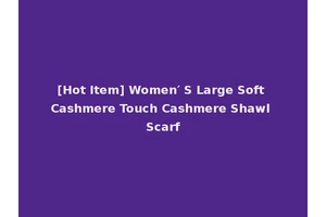 [Hot Item] Women′ S Large Soft Cashmere Touch Cashmere Shawl Scarf