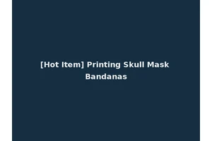 [Hot Item] Printing Skull Mask Bandanas