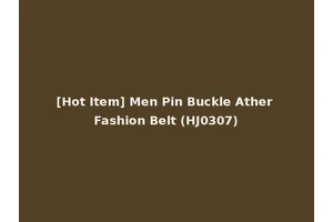 [Hot Item] Men Pin Buckle Ather Fashion Belt (HJ0307)
