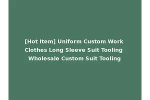[Hot Item] Uniform Custom Work Clothes Long Sleeve Suit Tooling Wholesale Custom Suit Tooling