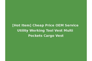 [Hot Item] Cheap Price OEM Service Utility Working Tool Vest Multi Pockets Cargo Vest