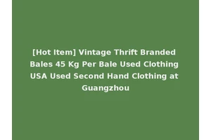 [Hot Item] Vintage Thrift Branded Bales 45 Kg Per Bale Used Clothing USA Used Second Hand Clothing at Guangzhou