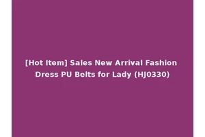 [Hot Item] Sales New Arrival Fashion Dress PU Belts for Lady (HJ0330)