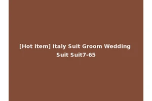 [Hot Item] Italy Suit Groom Wedding Suit Suit7-65