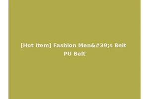 [Hot Item] Fashion Men's Belt PU Belt