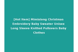 [Hot Item] Mimixiong Christmas Embroidery Baby Sweater Unisex Long Sleeve Knitted Pullovers Baby Clothes