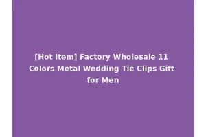 [Hot Item] Factory Wholesale 11 Colors Metal Wedding Tie Clips Gift for Men
