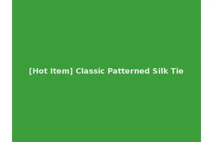 [Hot Item] Classic Patterned Silk Tie