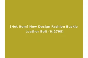 [Hot Item] New Design Fashion Buckle Leather Belt (HJ2798)