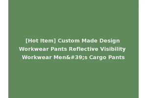 [Hot Item] Custom Made Design Workwear Pants Reflective Visibility Workwear Men's Cargo Pants