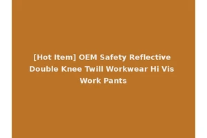 [Hot Item] OEM Safety Reflective Double Knee Twill Workwear Hi Vis Work Pants