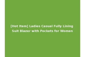 [Hot Item] Ladies Casual Fully Lining Suit Blazer with Pockets for Women