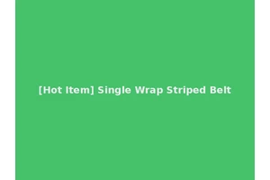 [Hot Item] Single Wrap Striped Belt