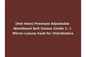 [Hot Item] Premium Adjustable Waistband Belt Unisex Girdle 1: 1 Mirror Luxury Sash for Distributors