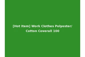[Hot Item] Work Clothes Polyester/Cotton Coverall 100