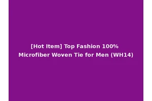 [Hot Item] Top Fashion 100% Microfiber Woven Tie for Men (WH14)