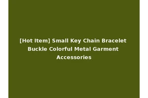 [Hot Item] Small Key Chain Bracelet Buckle Colorful Metal Garment Accessories