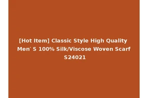 [Hot Item] Classic Style High Quality Men′ S 100% Silk/Viscose Woven Scarf S24021