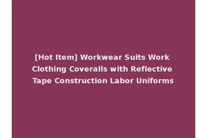 [Hot Item] Workwear Suits Work Clothing Coveralls with Reflective Tape Construction Labor Uniforms