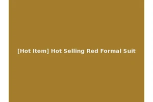 [Hot Item] Hot Selling Red Formal Suit