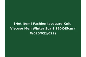 [Hot Item] Fashion Jacquard Knit Viscose Men Winter Scarf 190X45cm (W020/021/022)