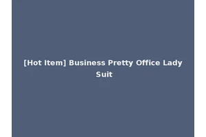 [Hot Item] Business Pretty Office Lady Suit