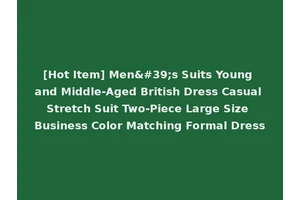 [Hot Item] Men's Suits Young and Middle-Aged British Dress Casual Stretch Suit Two-Piece Large Size Business Color Matching Formal Dress