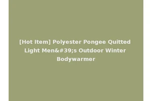 [Hot Item] Polyester Pongee Quitted Light Men's Outdoor Winter Bodywarmer