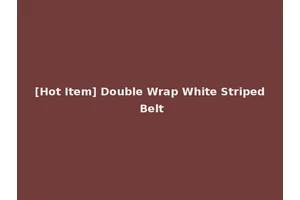 [Hot Item] Double Wrap White Striped Belt