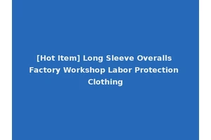 [Hot Item] Long Sleeve Overalls Factory Workshop Labor Protection Clothing