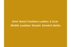 [Hot Item] Fashion Ladies 3.5cm Width Leather Elastic Stretch Belts
