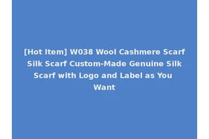 [Hot Item] W038 Wool Cashmere Scarf Silk Scarf Custom-Made Genuine Silk Scarf with Logo and Label as You Want