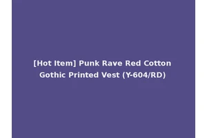 [Hot Item] Punk Rave Red Cotton Gothic Printed Vest (Y-604/RD)
