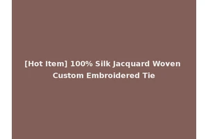 [Hot Item] 100% Silk Jacquard Woven Custom Embroidered Tie