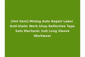 [Hot Item] Mining Auto Repair Labor Anti-Static Work Shop Reflective Tape Sets Mechanic Suit Long Sleeve Workwear