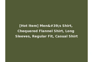 [Hot Item] Men's Shirt, Chequered Flannel Shirt, Long Sleeves, Regular Fit, Casual Shirt