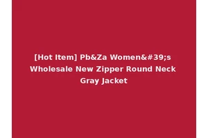 [Hot Item] Pb&Za Women's Wholesale New Zipper Round Neck Gray Jacket