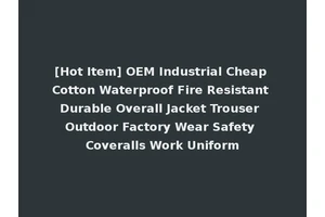 [Hot Item] OEM Industrial Cheap Cotton Waterproof Fire Resistant Durable Overall Jacket Trouser Outdoor Factory Wear Safety Coveralls Work Uniform