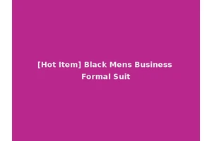 [Hot Item] Black Mens Business Formal Suit