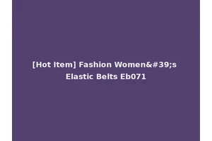 [Hot Item] Fashion Women's Elastic Belts Eb071