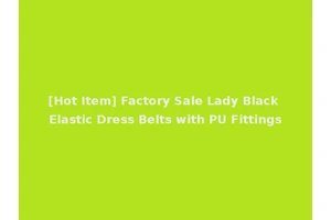 [Hot Item] Factory Sale Lady Black Elastic Dress Belts with PU Fittings