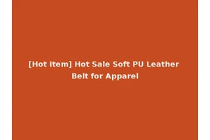 [Hot Item] Hot Sale Soft PU Leather Belt for Apparel