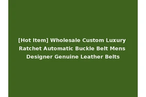 [Hot Item] Wholesale Custom Luxury Ratchet Automatic Buckle Belt Mens Designer Genuine Leather Belts