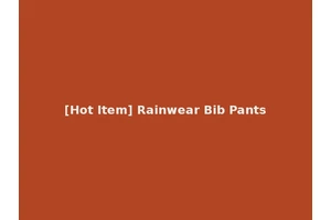 [Hot Item] Rainwear Bib Pants