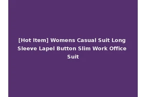 [Hot Item] Womens Casual Suit Long Sleeve Lapel Button Slim Work Office Suit