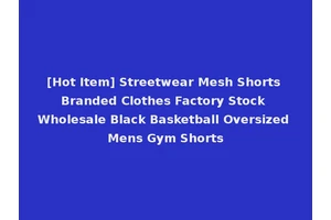 [Hot Item] Streetwear Mesh Shorts Branded Clothes Factory Stock Wholesale Black Basketball Oversized Mens Gym Shorts