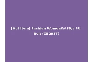 [Hot Item] Fashion Women's PU Belt (ZB2987)