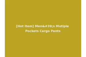 [Hot Item] Men's Mutiple Pockets Cargo Pants