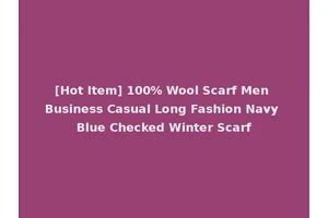 [Hot Item] 100% Wool Scarf Men Business Casual Long Fashion Navy Blue Checked Winter Scarf